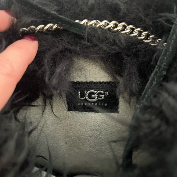 Rare UGG Fluff Momma Handbag in Black - Picture 4 of 4